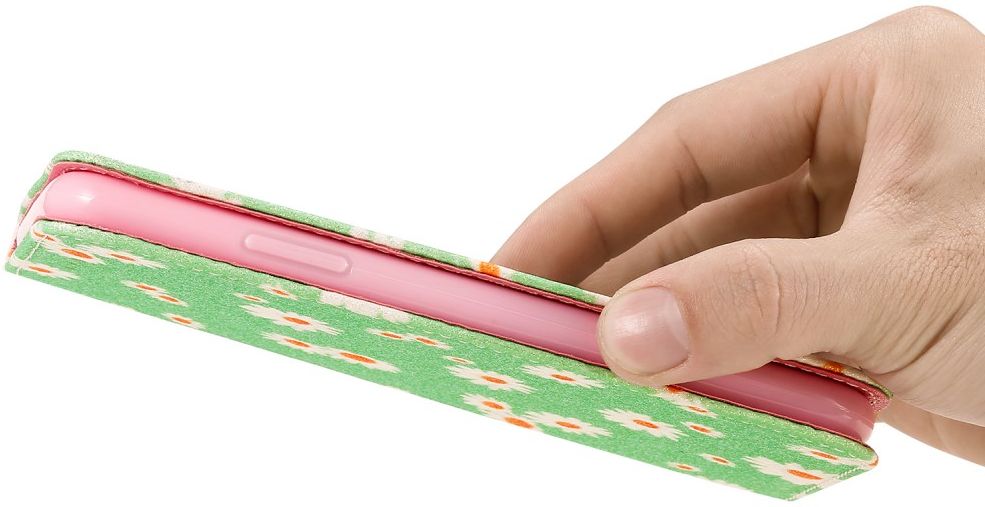 Apple iPhone 11 Pro Portemonnee Hoesje met Bloemen Print Groen afbeelding 7