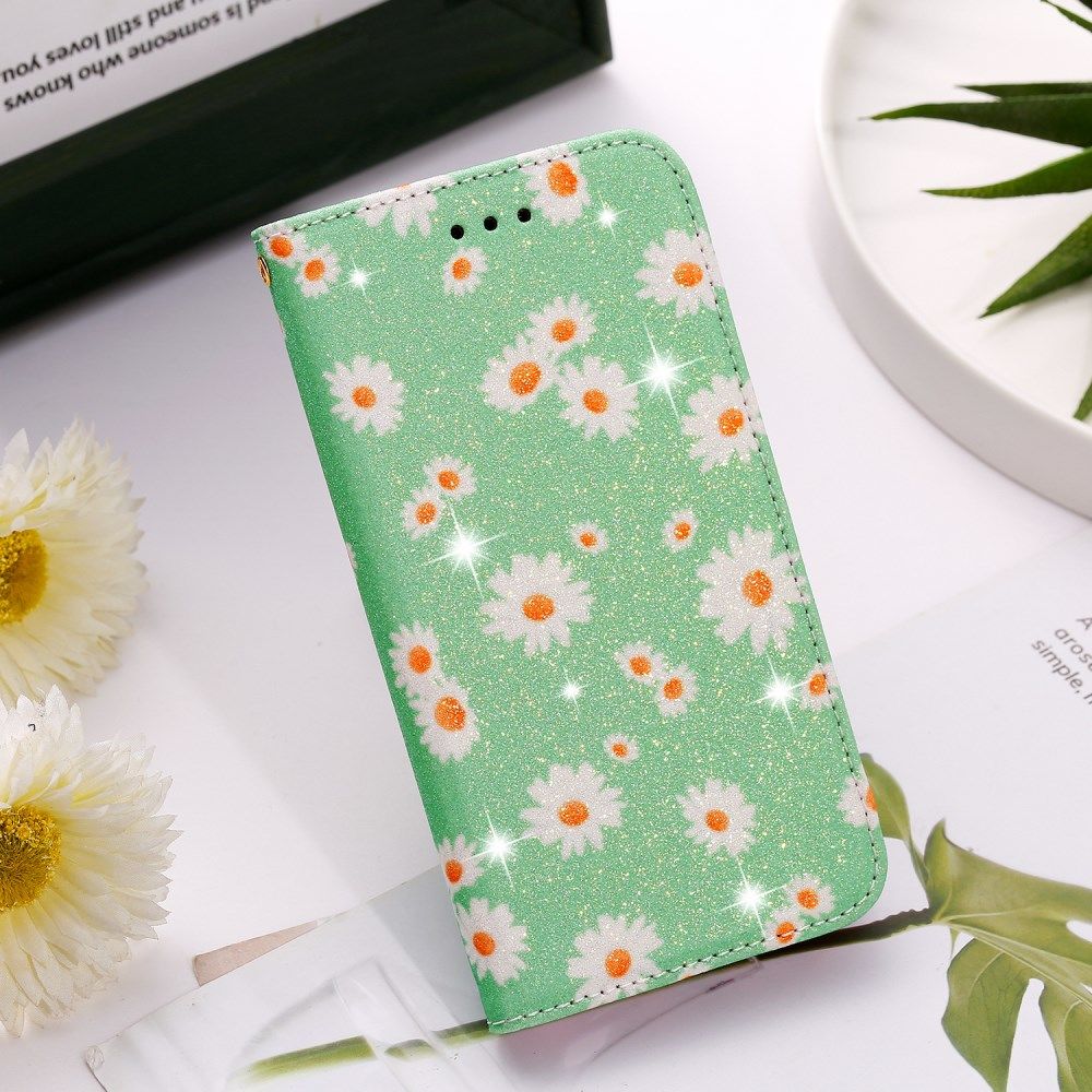 Apple iPhone 11 Pro Portemonnee Hoesje met Bloemen Print Groen afbeelding 9
