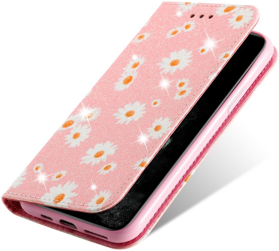 Apple iPhone 11 Pro Portemonnee Hoesje met Bloemen Print Roze afbeelding 9