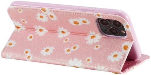 Apple iPhone 11 Pro Portemonnee Hoesje met Bloemen Print Roze afbeelding 11