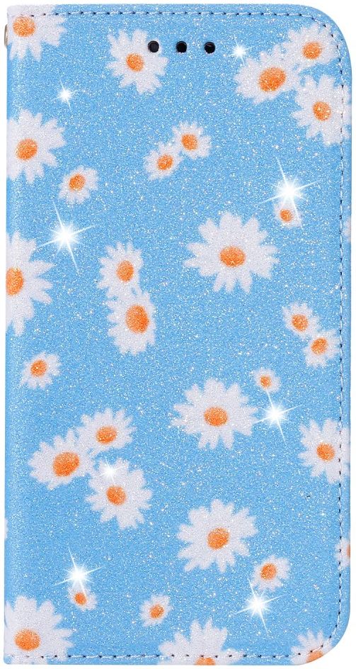 Apple iPhone 11 Pro Portemonnee Hoesje met Bloemen Print Blauw afbeelding 1