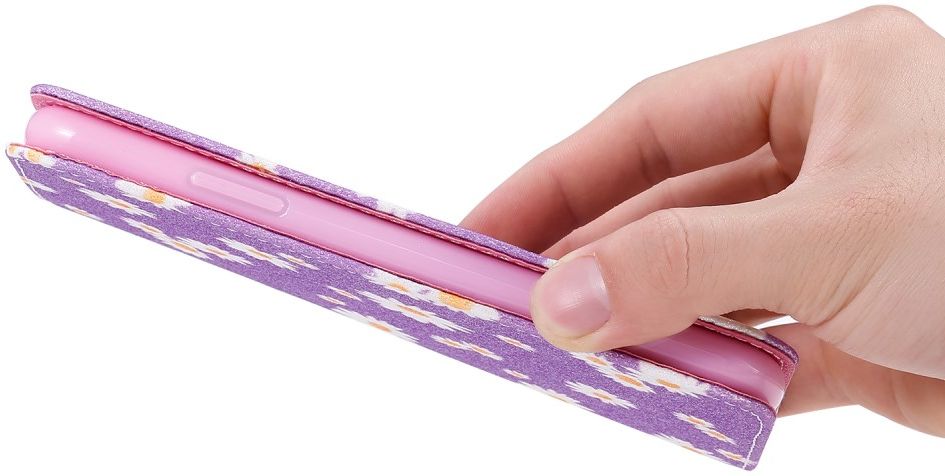 Apple iPhone 11 Pro Portemonnee Hoesje met Bloemen Print Paars afbeelding 12