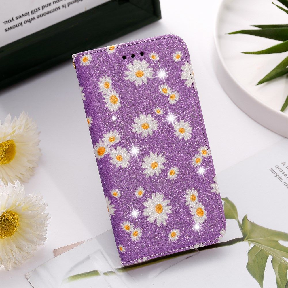 Apple iPhone 11 Pro Portemonnee Hoesje met Bloemen Print Paars afbeelding 3