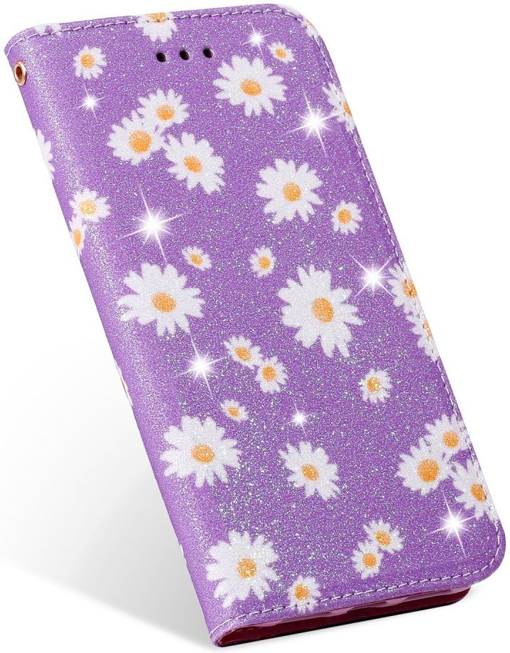 Apple iPhone 11 Pro Portemonnee Hoesje met Bloemen Print Paars afbeelding 8