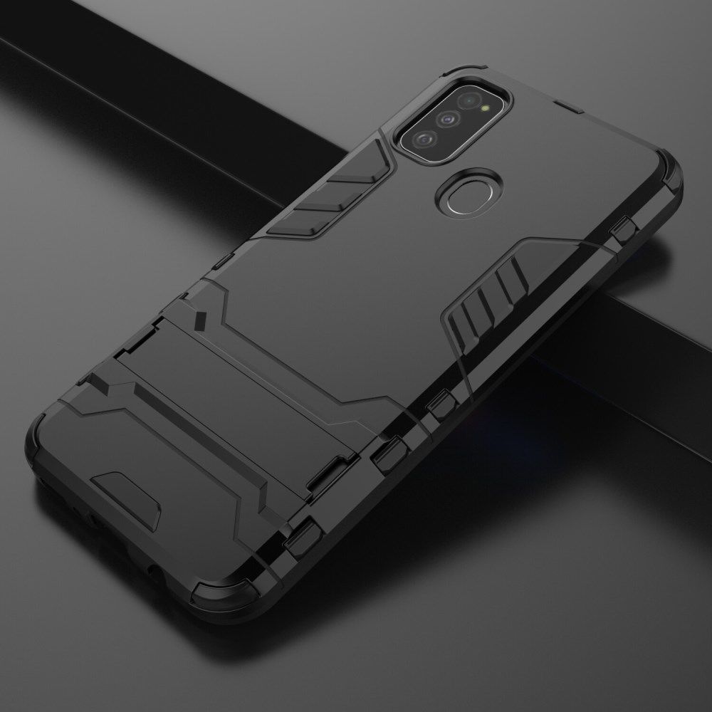 Samsung Galaxy M21 Hoesje Back Cover Met Kickstand Zwart afbeelding 8