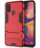 Samsung Galaxy M21 Hoesje Back Cover Met Kickstand Rood