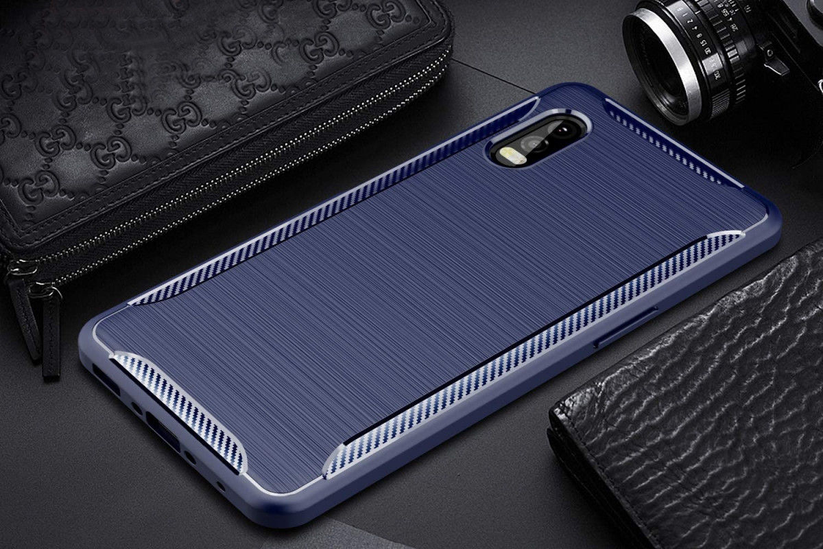 Samsung Galaxy Xcover Pro Geborsteld TPU Hoesje Blauw afbeelding 2