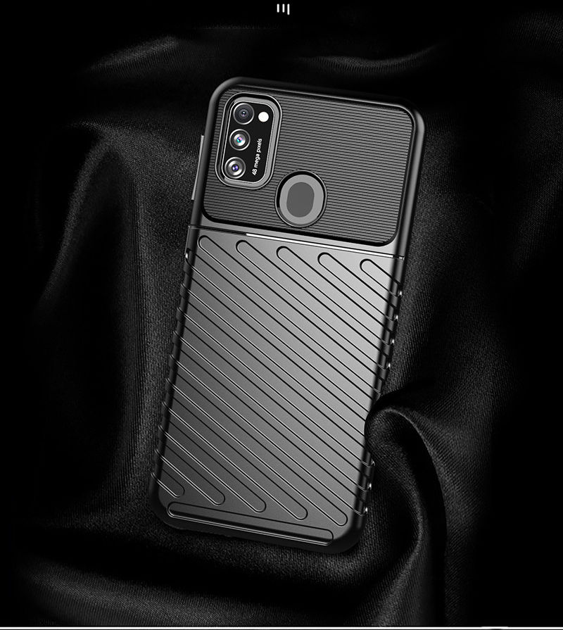 Samsung Galaxy M21 Twill Thunder Texture Back Cover Groen afbeelding 5