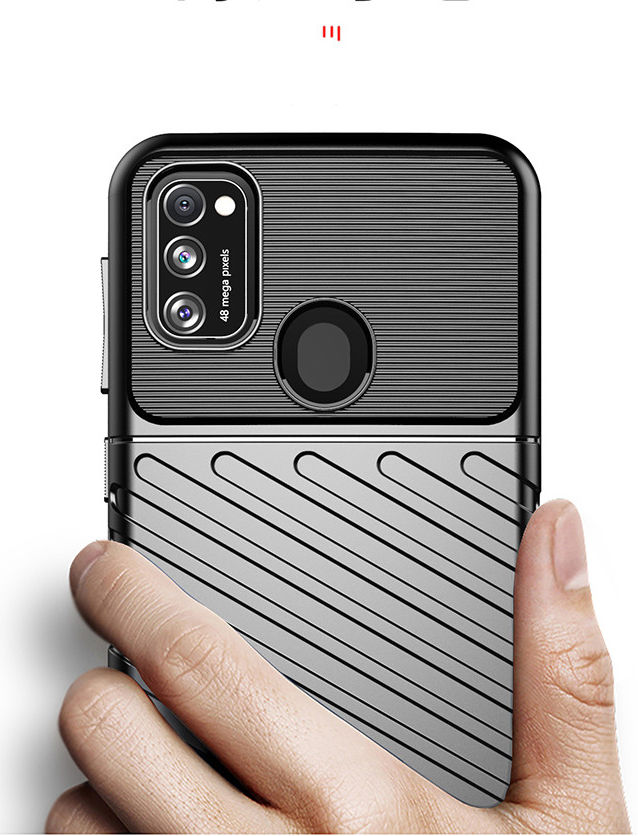 Samsung Galaxy M21 Twill Thunder Texture Back Cover Groen afbeelding 6