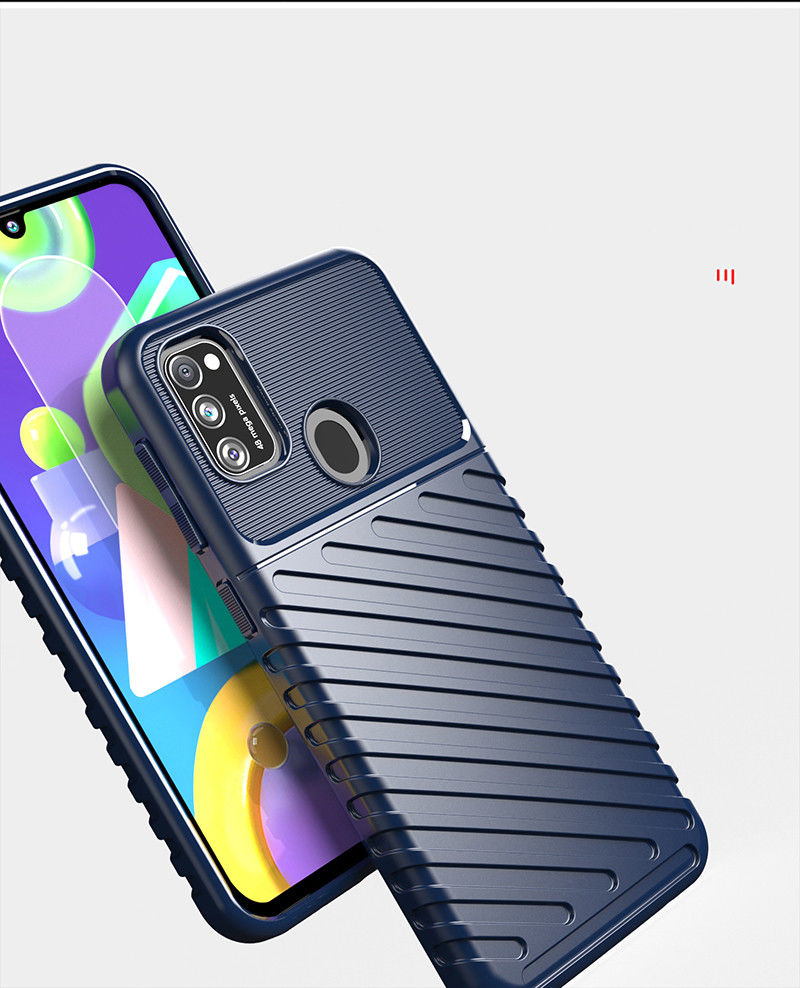 Samsung Galaxy M21 Twill Thunder Texture Back Cover Groen afbeelding 10