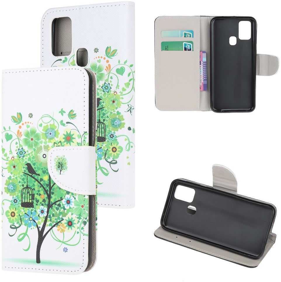 Samsung Galaxy M21 Book Case Hoesje Wallet Print Boom afbeelding 6