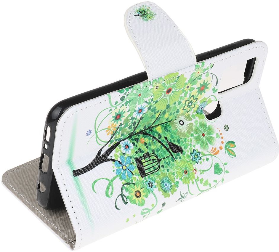 Samsung Galaxy M21 Book Case Hoesje Wallet Print Boom afbeelding 3