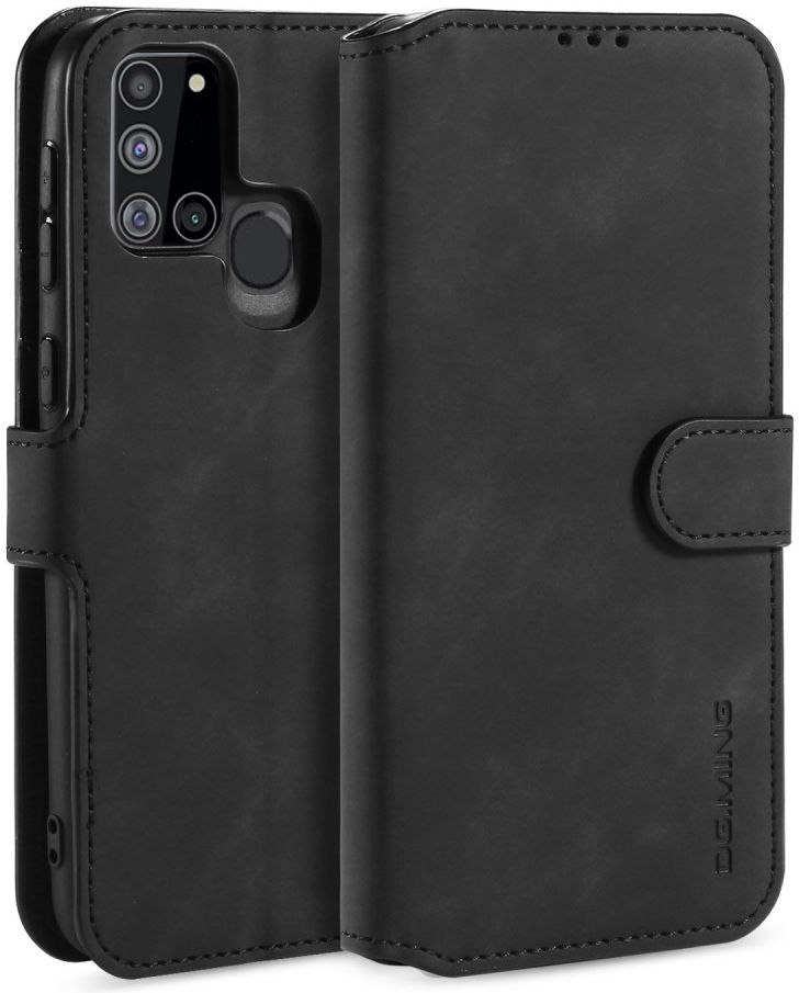 DG Ming Retro Portemonnee Samsung Galaxy A21s Hoesje Zwart afbeelding 2
