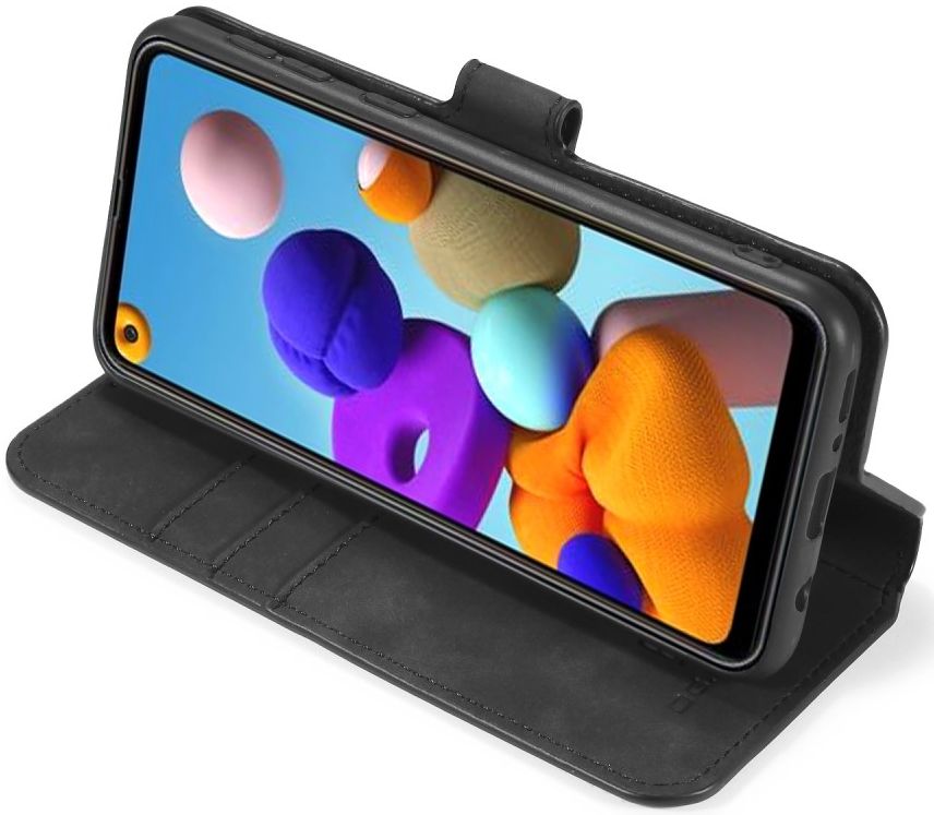 DG Ming Retro Portemonnee Samsung Galaxy A21s Hoesje Zwart afbeelding 5