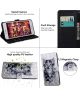 Samsung Galaxy A21s Book Case Hoesje Wallet Print Kat