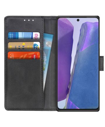 Samsung Galaxy Note 20 Hoesje Portemonnee Book Case Met Pasjes Zwart Hoesjes