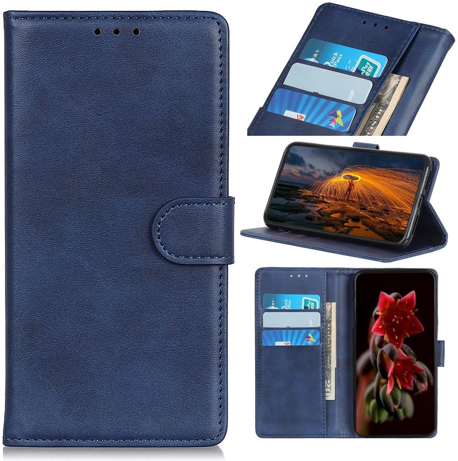 Samsung Galaxy Note 20 Hoesje Portemonnee Book Case Met Pasjes Blauw afbeelding 7