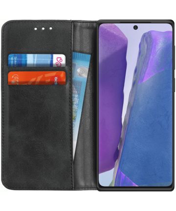 Samsung Galaxy Note 20 Splitleren Portemonnee Hoesje Zwart Hoesjes