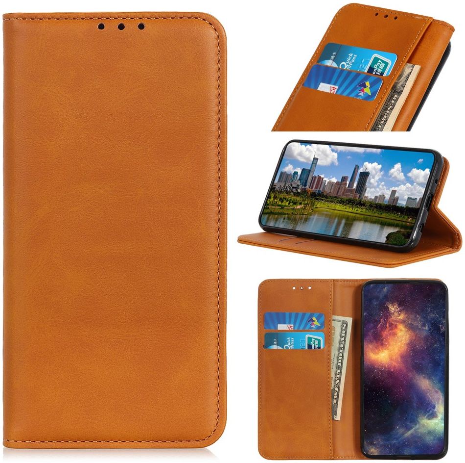 Samsung Galaxy Note 20 Splitleren Portemonnee Hoesje Bruin afbeelding 4
