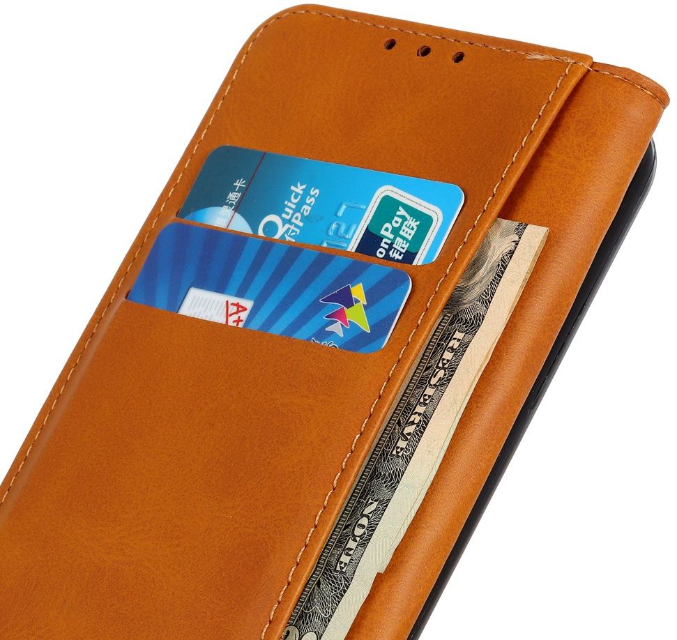 Samsung Galaxy Note 20 Splitleren Portemonnee Hoesje Bruin afbeelding 7