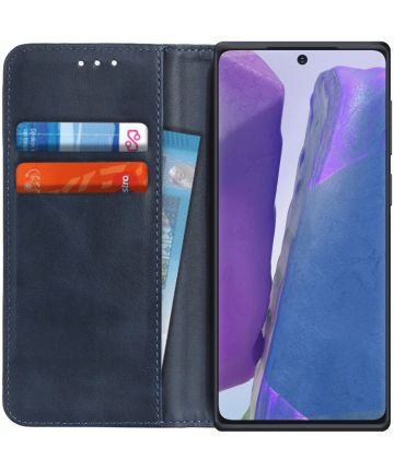 Samsung Galaxy Note 20 Splitleren Portemonnee Hoesje Blauw Hoesjes