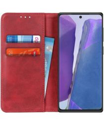 Samsung Galaxy Note 20 Splitleren Portemonnee Hoesje Rood