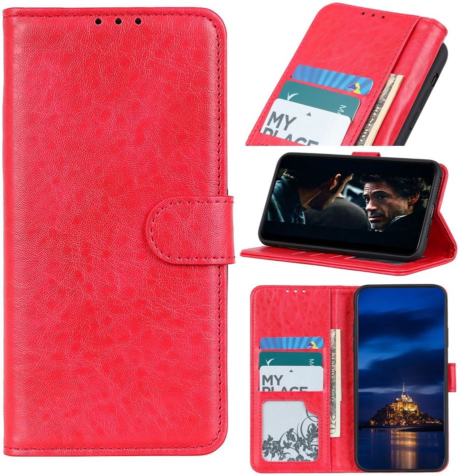 Samsung Galaxy Note 20 Hoesje Portemonnee Book Cover Rood afbeelding 8
