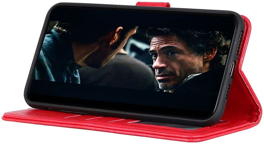 Samsung Galaxy Note 20 Hoesje Portemonnee Book Cover Rood afbeelding 5