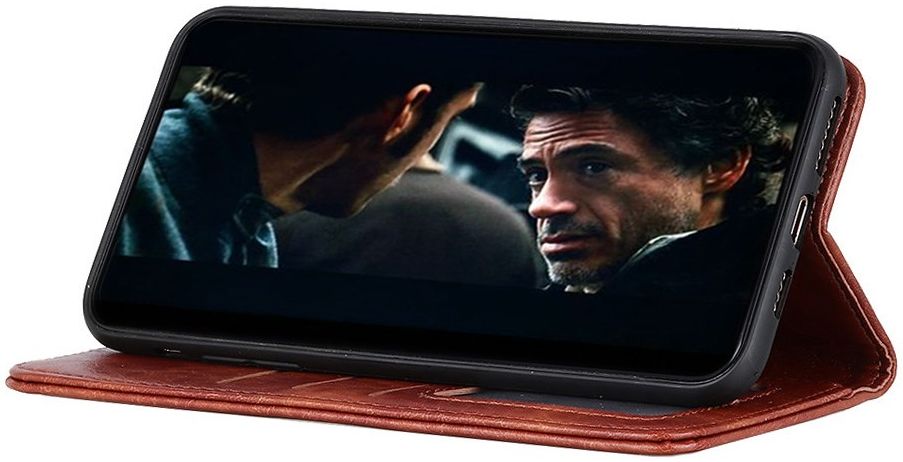 Samsung Galaxy Note 20 Hoesje Portemonnee Book Cover Bruin afbeelding 8