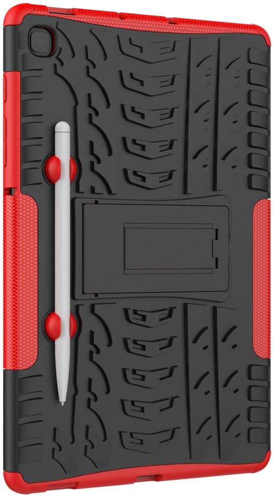 Samsung Galaxy Tab S6 Lite Hybride Kickstand Hoes Rood afbeelding 4