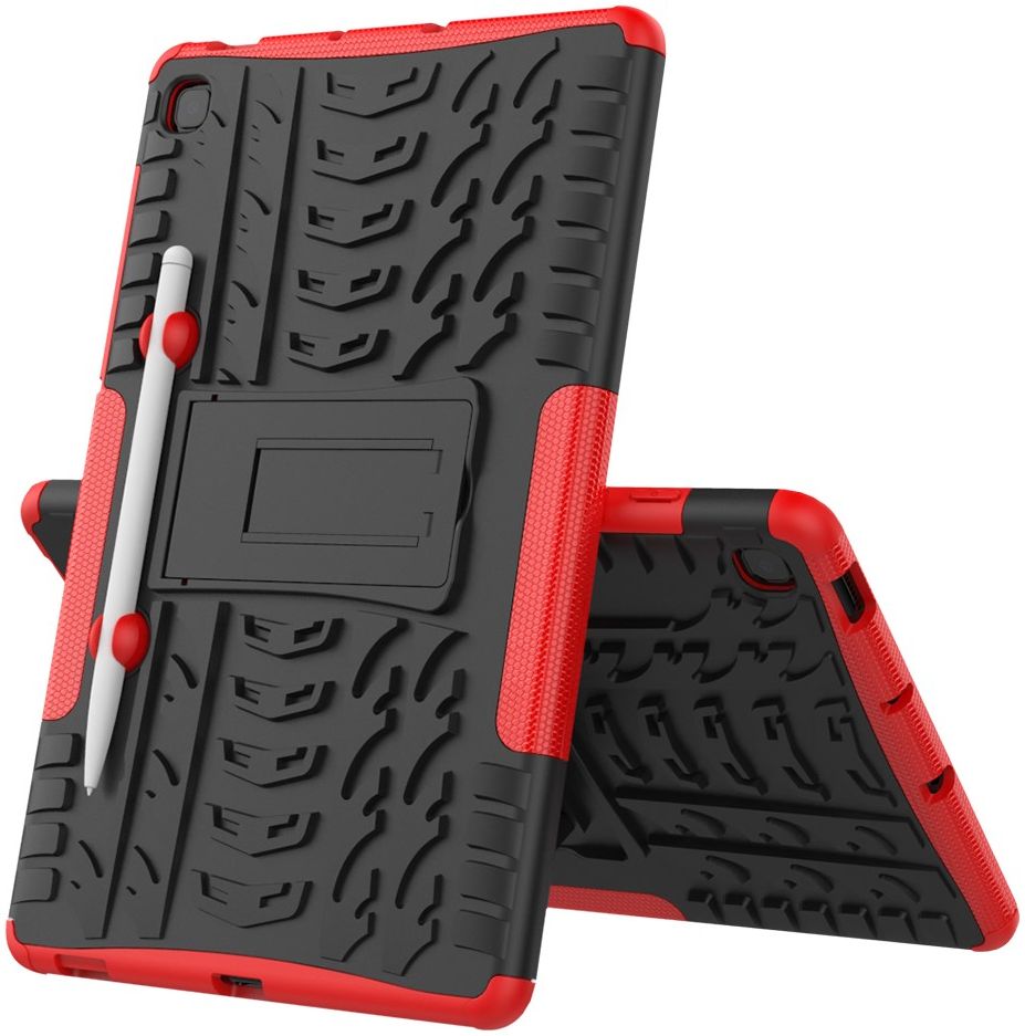 Samsung Galaxy Tab S6 Lite Hybride Kickstand Hoes Rood afbeelding 9