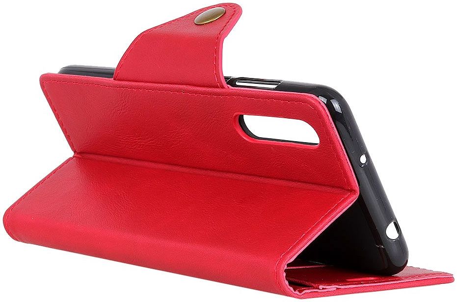 Sony Xperia 10 II Hoesje Portemonnee met Maagneetsluiting Rood afbeelding 3
