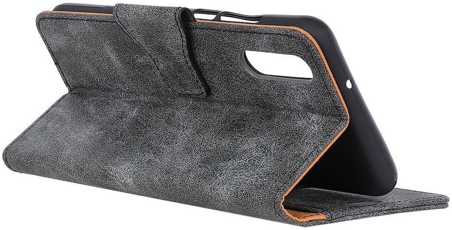 Sony Xperia 10 II Hoesje Vintage Portemonnee Grijs afbeelding 9