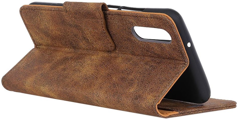 Sony Xperia 10 II Hoesje Vintage Portemonnee Coffee afbeelding 7