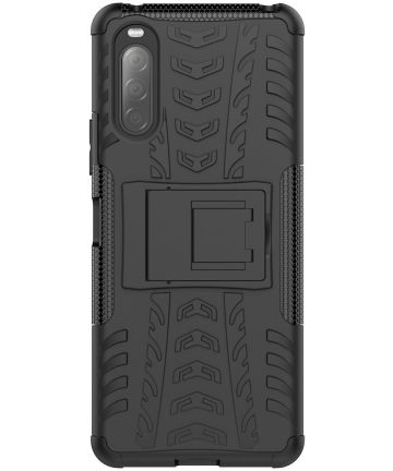 Sony Xperia II Hybride Hoesje met Kickstand Zwart Hoesjes