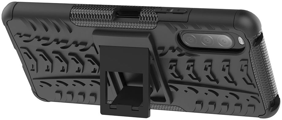 Sony Xperia II Hybride Hoesje met Kickstand Zwart afbeelding 4