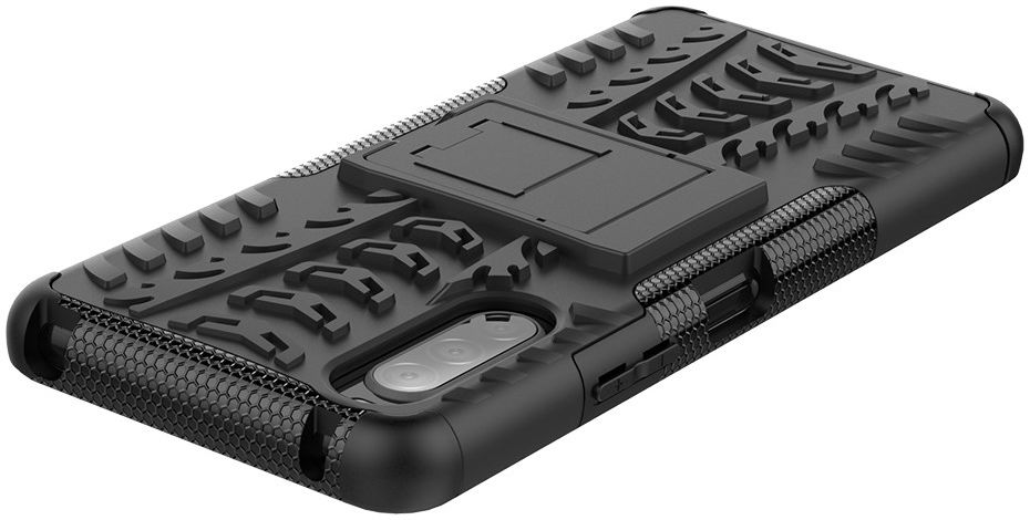 Sony Xperia II Hybride Hoesje met Kickstand Zwart afbeelding 5