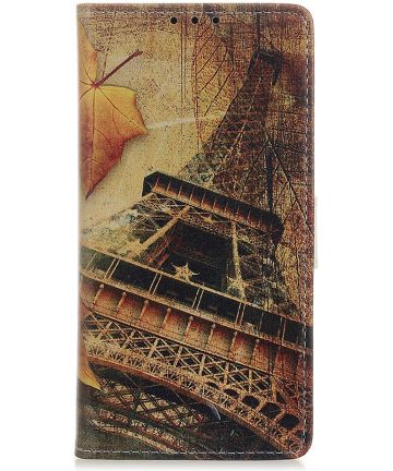 Sony Xperia L4 Hoesje Portemonnee met Eiffeltoren Print Hoesjes