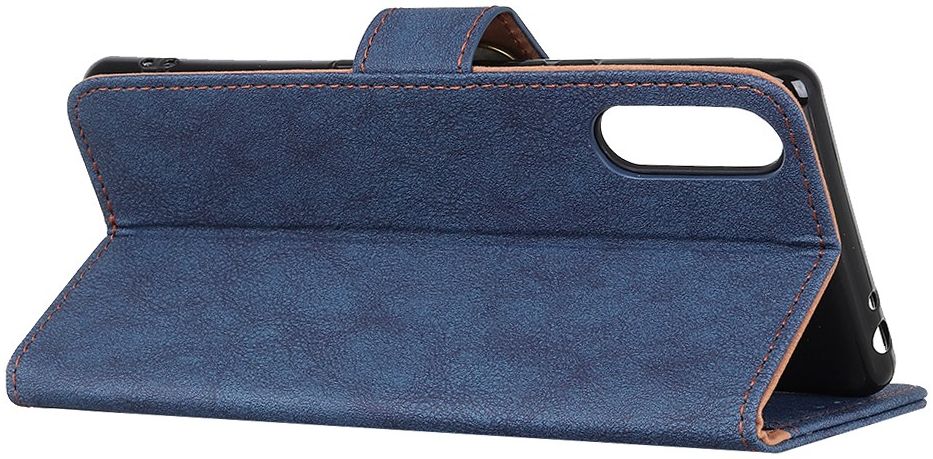 Sony Xperia L4 Book Case Hoesje Portemonnee Retro Splitleer Blauw afbeelding 11