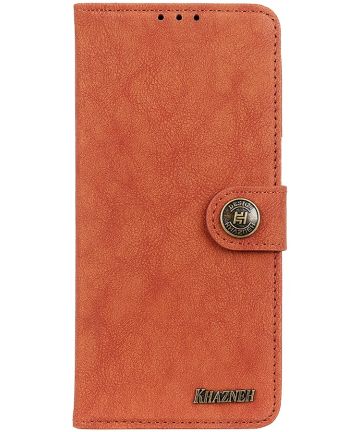 Sony Xperia L4 Book Case Hoesje Portemonnee Retro Splitleer Oranje Hoesjes