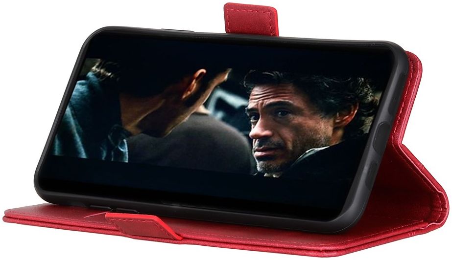 Huawei Y5p Hoesje Portemonnee Hoesje Rood afbeelding 2