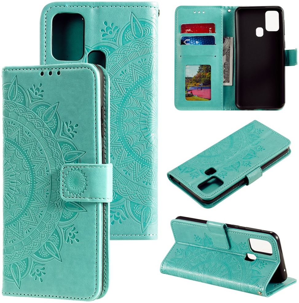 Huawei P Smart 2020 Portemonnee Hoesje Met Mandala Groen afbeelding 10