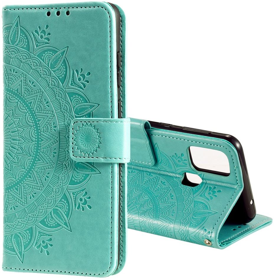 Huawei P Smart 2020 Portemonnee Hoesje Met Mandala Groen afbeelding 2
