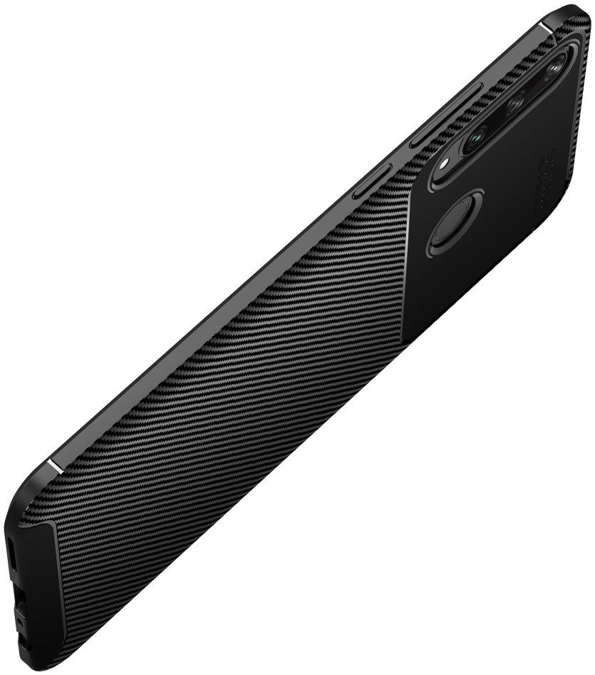 Huawei Y6p Hoesje Geborsteld Carbon Zwart afbeelding 6