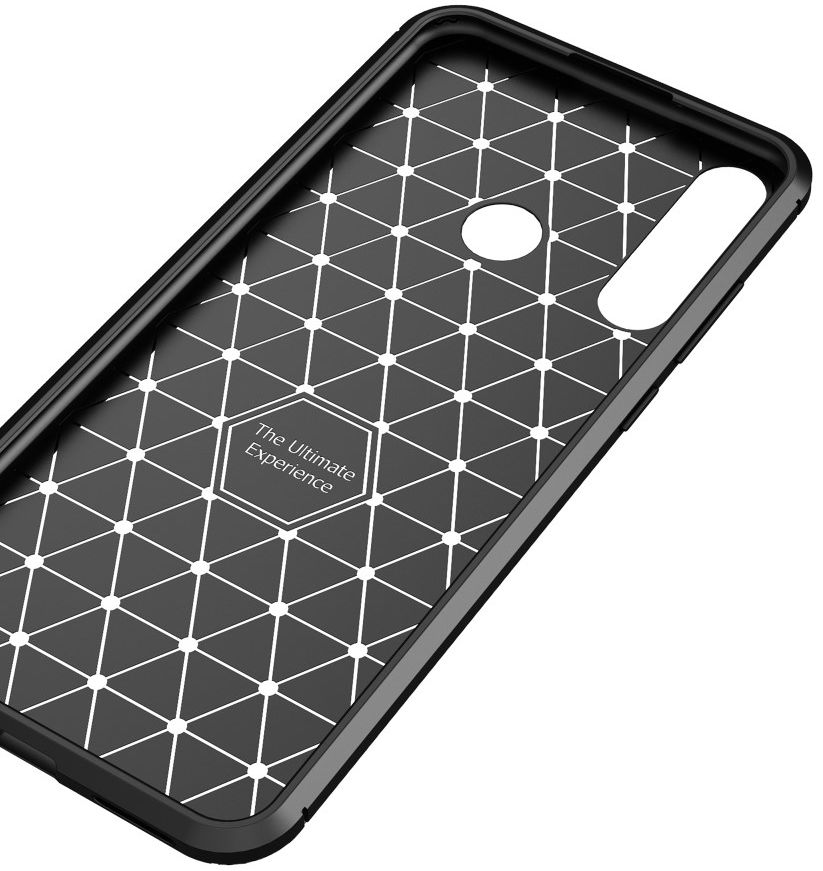 Huawei Y6p Hoesje Geborsteld Carbon Zwart afbeelding 7