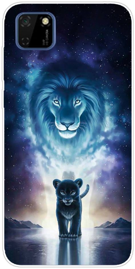 Huawei Y5p TPU Back Cover Met Leeuw Print afbeelding 1