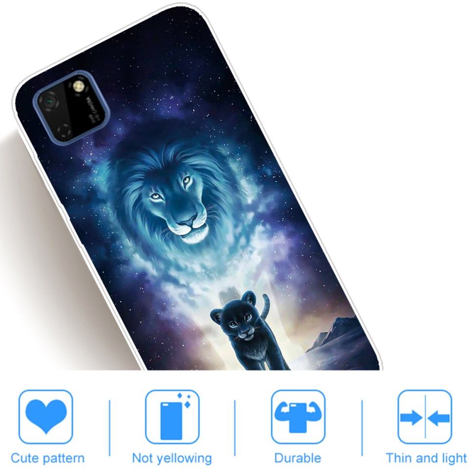 Huawei Y5p TPU Back Cover Met Leeuw Print afbeelding 5