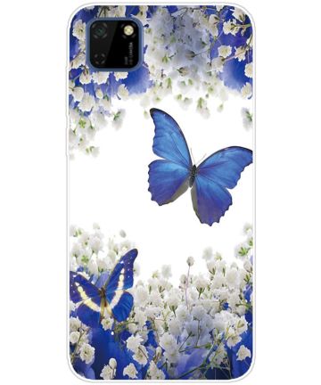 Huawei Y5p TPU Back Cover Met Vlinder Print Hoesjes