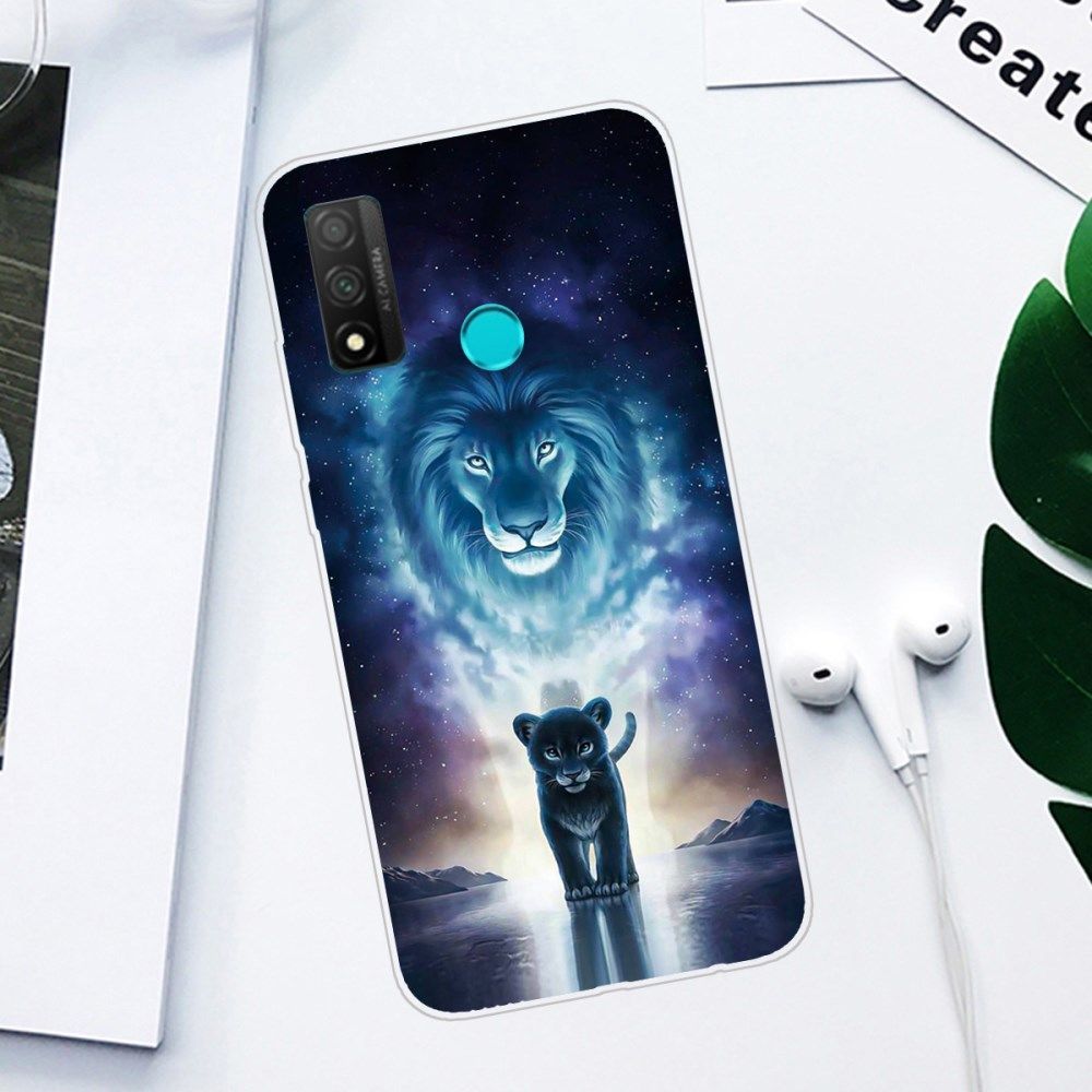 Huawei P Smart 2020 TPU Back Cover Met Leeuw Print afbeelding 2