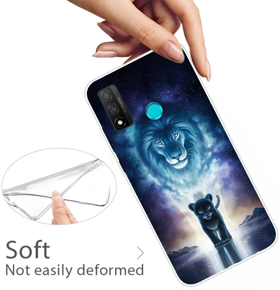 Huawei P Smart 2020 TPU Back Cover Met Leeuw Print afbeelding 4